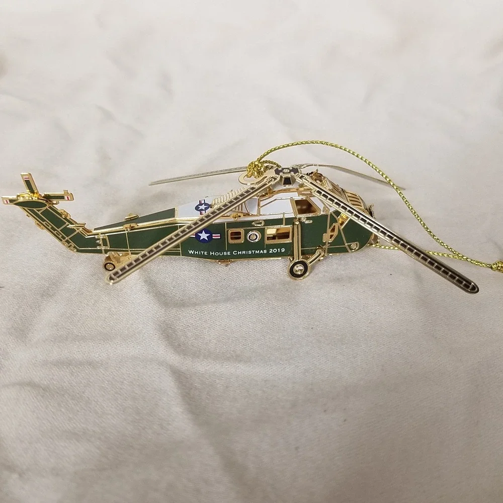WHHA 2019 White House Christmas Ornament Eisenhower Helicopter Green Excellent